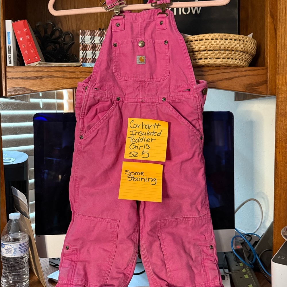 Carhartt Pink Toddler Overalls 5t